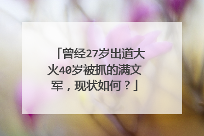曾经27岁出道大火40岁被抓的满文军,现状如何?