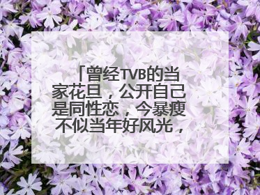 曾经TVB的当家花旦,公开自己是同性恋,今暴瘦不似当年好风光,她是谁?