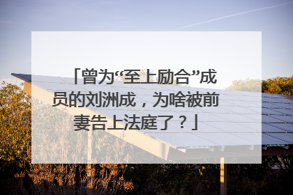 曾为“至上励合”成员的刘洲成，为啥被前妻告上法庭了？