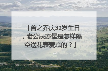 曾之乔庆32岁生日,老公辰亦儒是怎样隔空送花表爱意的?