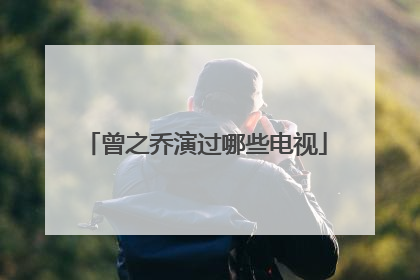 曾之乔演过哪些电视