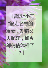 曾以“小三”逼走名导的发妻,却遭丈夫抛弃,如今邬倩倩怎样了?