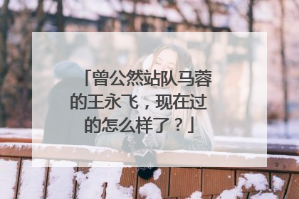 曾公然站队马蓉的王永飞，现在过的怎么样了？