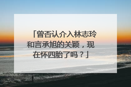 曾否认介入林志玲和言承旭的关颖，现在怀四胎了吗？