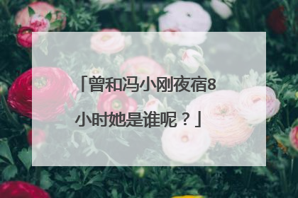 曾和冯小刚夜宿8小时她是谁呢?