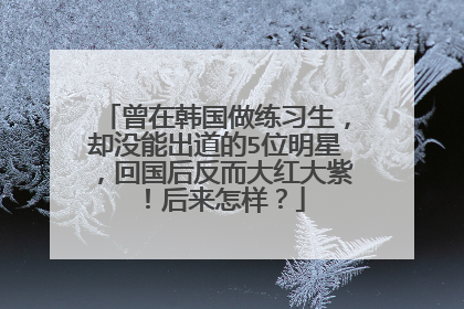 曾在韩国做练习生，却没能出道的5位明星，回国后反而大红大紫！后来怎样？