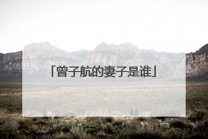 曾子航的妻子是谁