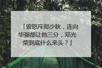 曾怒斥郑少秋,连向华强都让他三分,邓光荣到底什么来头?
