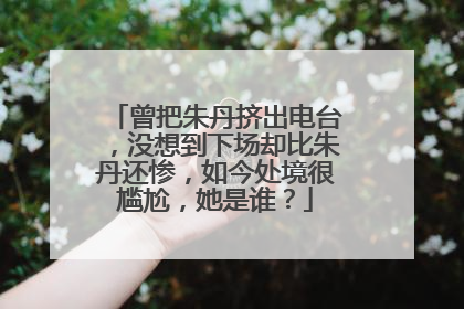 曾把朱丹挤出电台，没想到下场却比朱丹还惨，如今处境很尴尬，她是谁？
