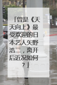 曾是《天天向上》最受欢迎的日本艺人矢野浩二，离开后近况如何？