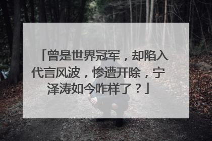 曾是世界冠军,却陷入代言风波,惨遭开除,宁泽涛如今咋样了?