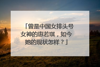 曾是中国女排头号女神的惠若琪，如今她的现状怎样？