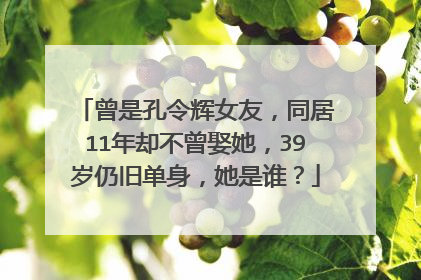 曾是孔令辉女友，同居11年却不曾娶她，39岁仍旧单身，她是谁？