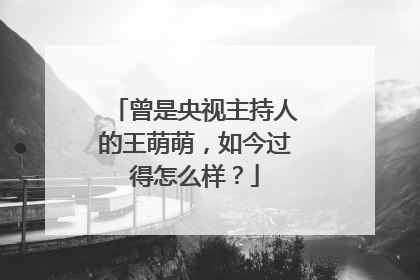 曾是央视主持人的王萌萌，如今过得怎么样？