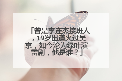 曾是李连杰接班人,19岁出道火过吴京,如今沦为绿叶演雷剧,他是谁?