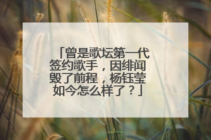 曾是歌坛第一代签约歌手,因绯闻毁了前程,杨钰莹如今怎么样了?