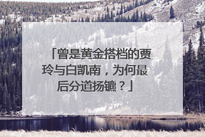 曾是黄金搭档的贾玲与白凯南,为何最后分道扬镳?