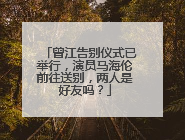 曾江告别仪式已举行，演员马海伦前往送别，两人是好友吗？
