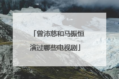 曾沛慈和马振恒演过哪些电视剧