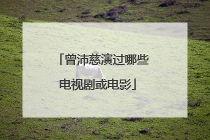 曾沛慈演过哪些电视剧或电影