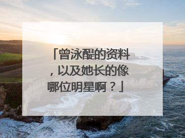 曾泳醍的资料，以及她长的像哪位明星啊？