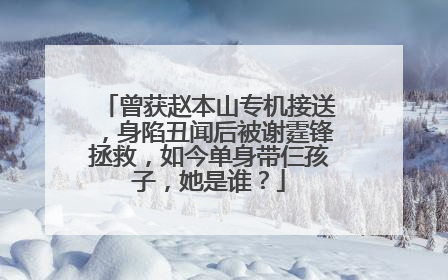曾获赵本山专机接送，身陷丑闻后被谢霆锋拯救，如今单身带仨孩子，她是谁？