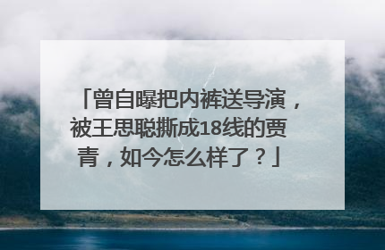 曾自曝把内裤送导演，被王思聪撕成18线的贾青，如今怎么样了？