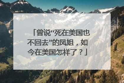 曾说“死在美国也不回去”的凤姐，如今在美国怎样了？