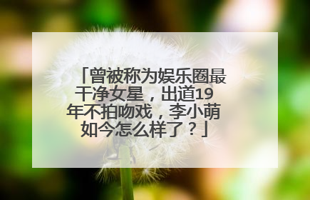 曾被称为娱乐圈最干净女星，出道19年不拍吻戏，李小萌如今怎么样了？