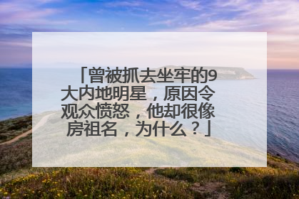 曾被抓去坐牢的9大内地明星，原因令观众愤怒，他却很像房祖名，为什么？