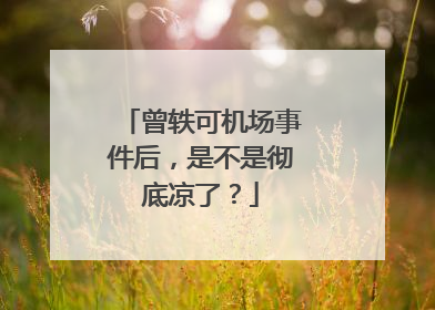 曾轶可机场事件后，是不是彻底凉了？