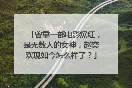 曾靠一部电影爆红,是无数人的女神,赵奕欢现如今怎么样了?