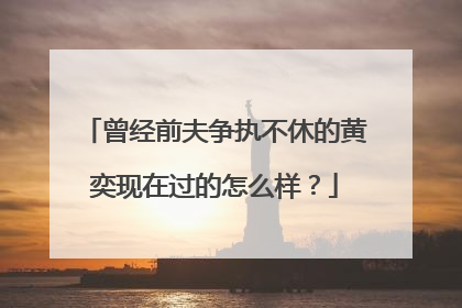 曾经前夫争执不休的黄奕现在过的怎么样？