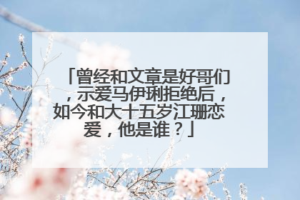 曾经和文章是好哥们，示爱马伊琍拒绝后，如今和大十五岁江珊恋爱，他是谁？