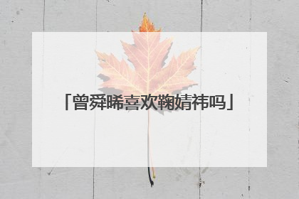 曾舜晞喜欢鞠婧祎吗
