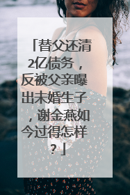 替父还清2亿债务，反被父亲曝出未婚生子，谢金燕如今过得怎样？