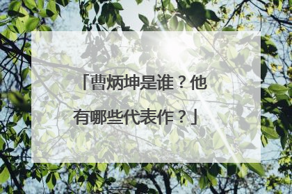 曹炳坤是谁？他有哪些代表作？