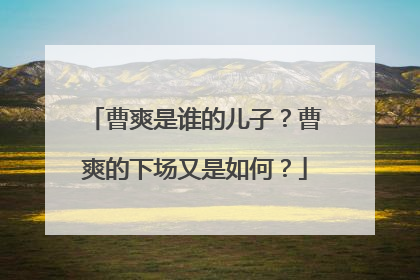 曹爽是谁的儿子?曹爽的下场又是如何?