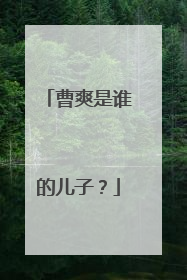 曹爽是谁的儿子？