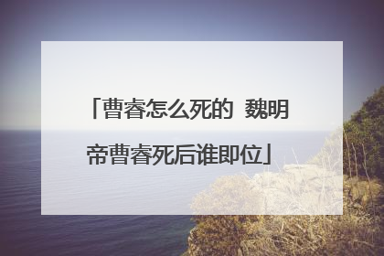 曹睿怎么死的 魏明帝曹睿死后谁即位