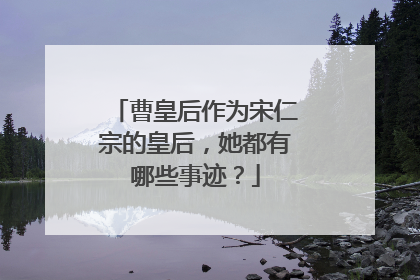 曹皇后作为宋仁宗的皇后，她都有哪些事迹？