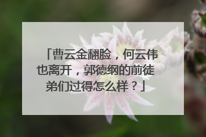曹云金翻脸，何云伟也离开，郭德纲的前徒弟们过得怎么样？