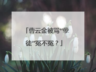 曹云金被骂“孽徒”冤不冤?