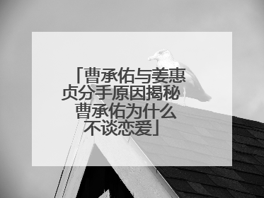 曹承佑与姜惠贞分手原因揭秘 曹承佑为什么不谈恋爱