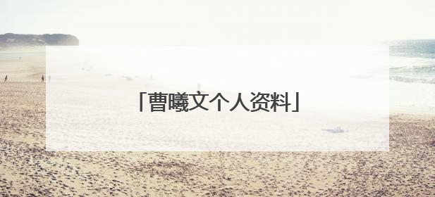 曹曦文个人资料