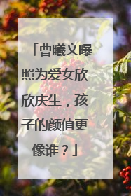 曹曦文曝照为爱女欣欣庆生，孩子的颜值更像谁？
