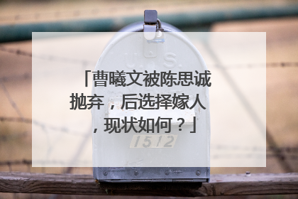 曹曦文被陈思诚抛弃,后选择嫁人,现状如何?