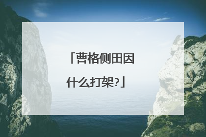 曹格侧田因什么打架?