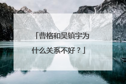 曹格和吴镇宇为什么关系不好？