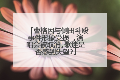 曹格因与侧田斗殴事件形象受损 ,演唱会被取消,歌迷是否感到失望?
